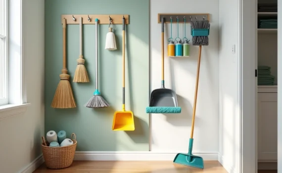 How to Store Brooms and Mops