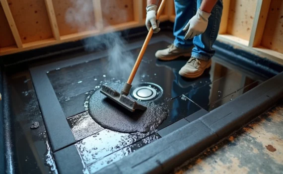 What Is Hot Mopping a Shower Pan
