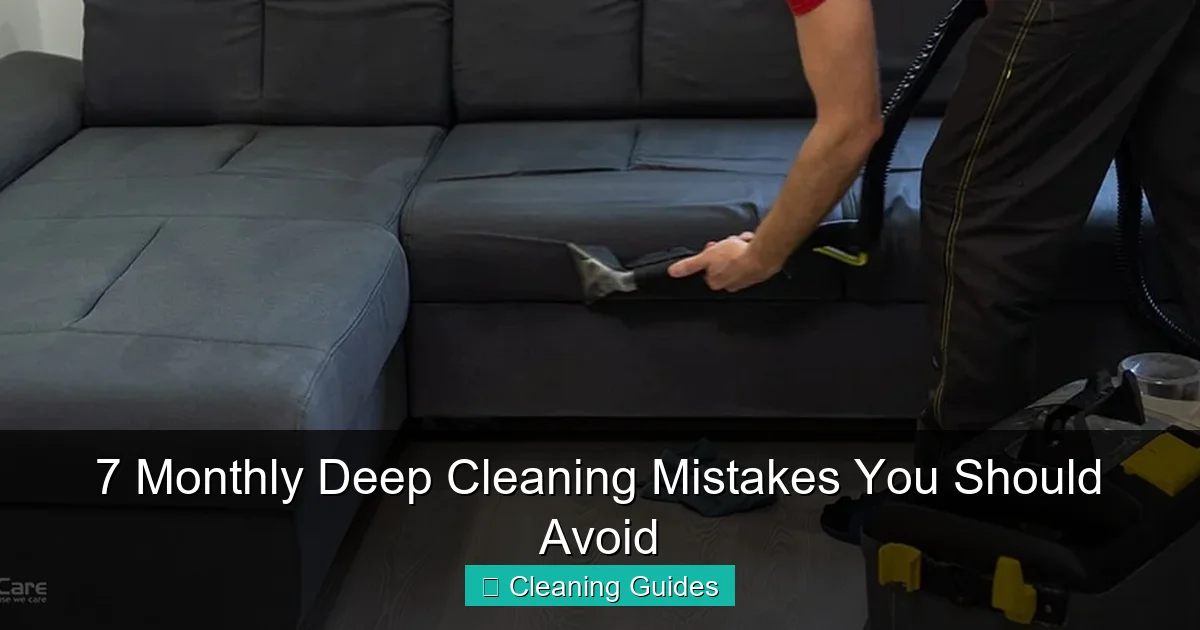 7 Monthly Deep Cleaning Mistakes You Should Avoid