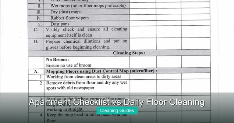 Apartment Checklist vs Daily Floor Cleaning Which Wins