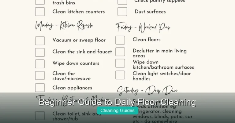 Beginner Guide to Daily Floor Cleaning for Easy Results