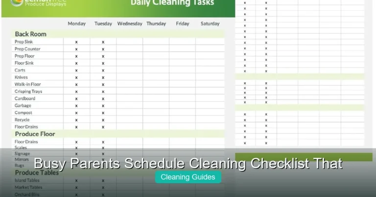 Busy Parents Schedule Cleaning Checklist That Works