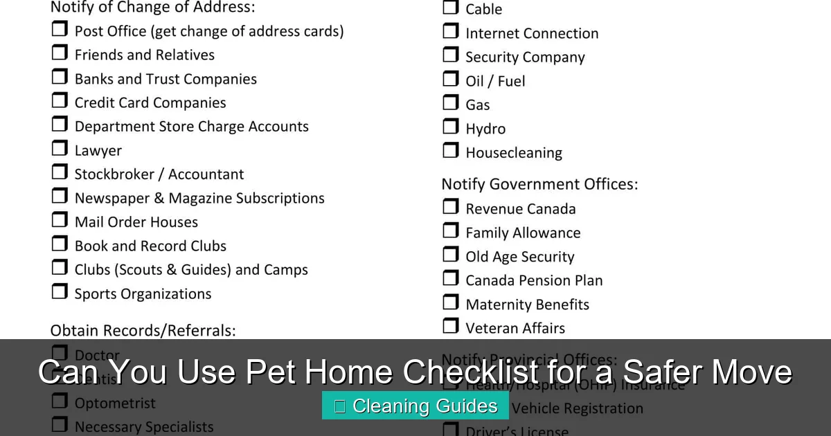 Can You Use Pet Home Checklist for a Safer Move