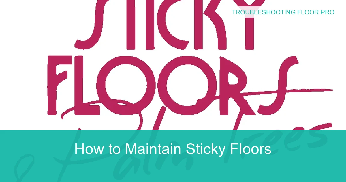 How to Maintain Sticky Floors