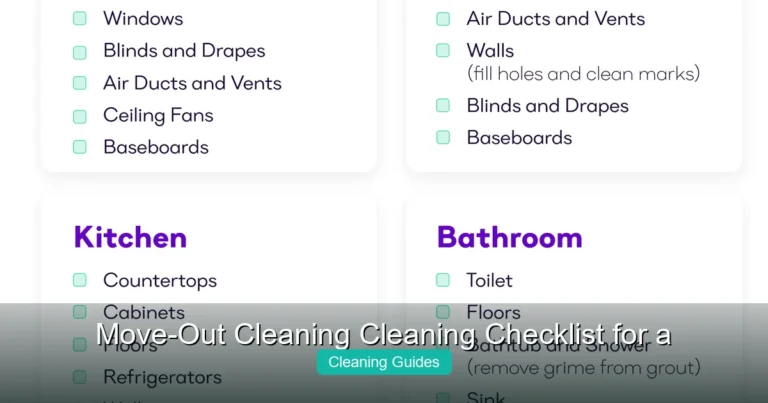 Move-Out Cleaning Cleaning Checklist for a Stress-Free Move