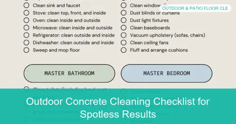 Complete visual guide to Outdoor Concrete Cleaning Checklist for Spotless Results