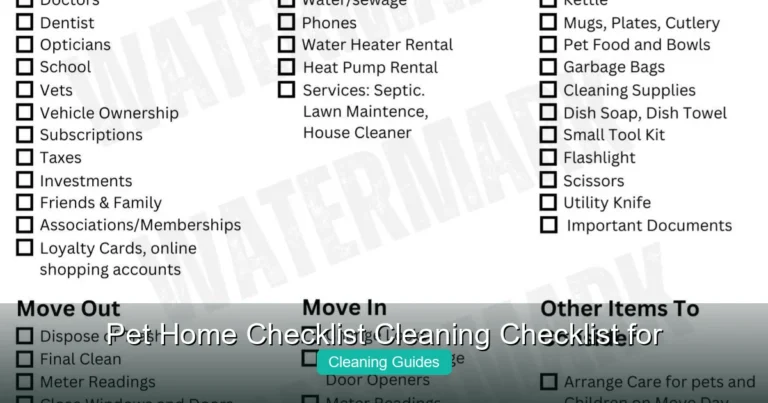 Pet Home Checklist Cleaning Checklist for a Fresh Home